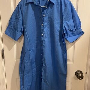 Old Navy Blue Women’s Button-Down Shirt Dress